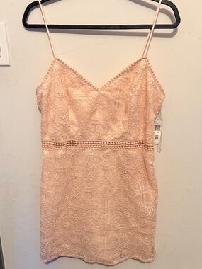 JUMP lace spaghetti strap mini dress